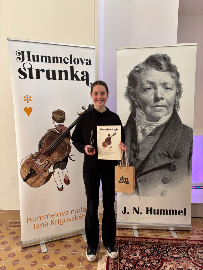 Katarína Vilčeková získala 3. miesto na súťaži Hummelova strunka
