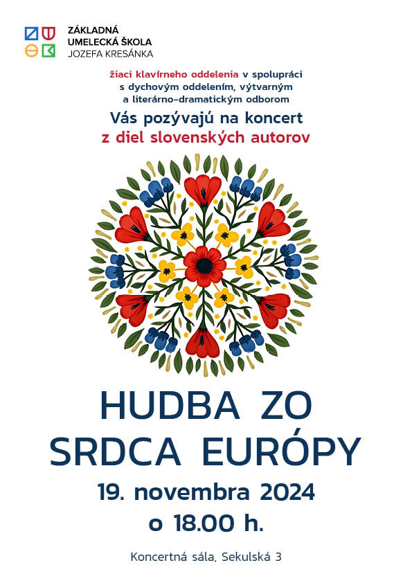 Hudba zo srdca Európy - koncert klavírneho oddelenia