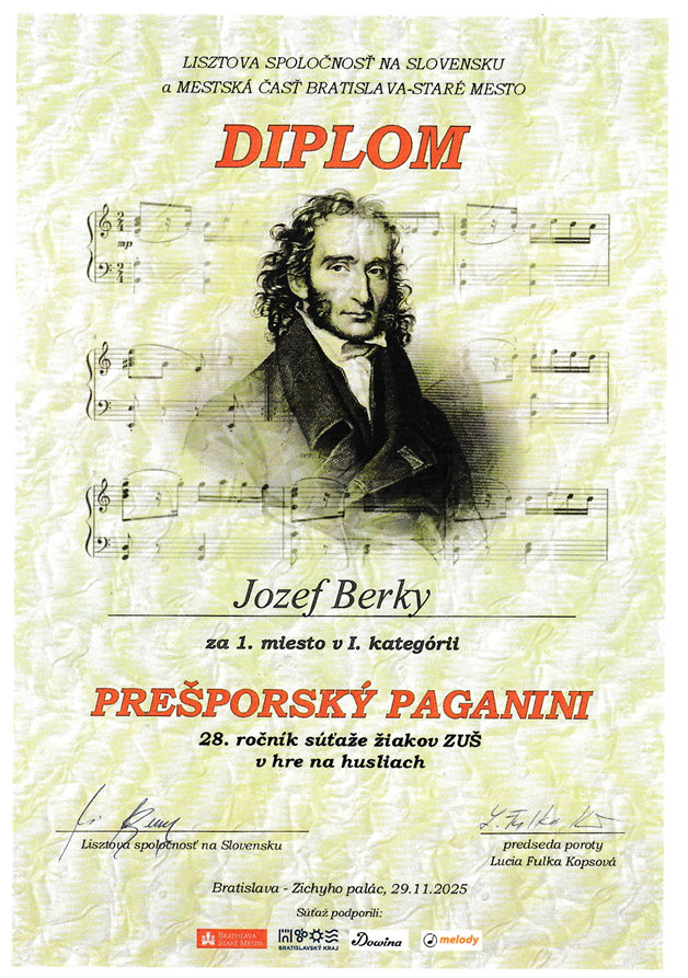 Súťaž Prešporský Paganini 2025