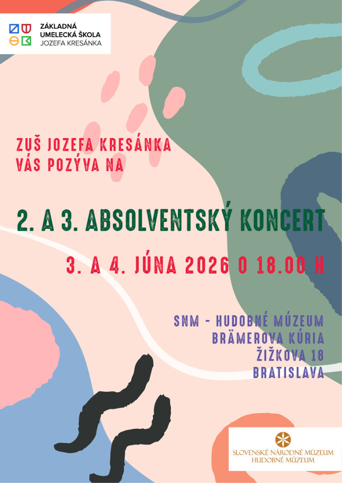 Pozývame Vás na 2. a 3. absolventský koncert žiakov hudobného odboru
