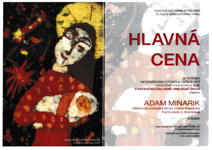 Adam Minarik získal Hlavnú cenu na Medzinárodnej výtvarnej súťaži