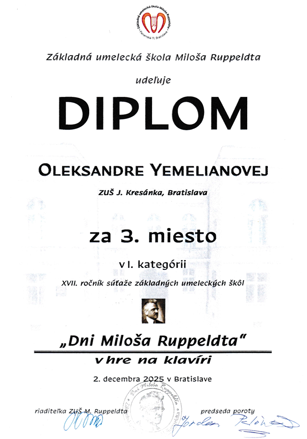 Klaviristi sa zúčastnili súťaže Dni Miloša Ruppeldta 2025